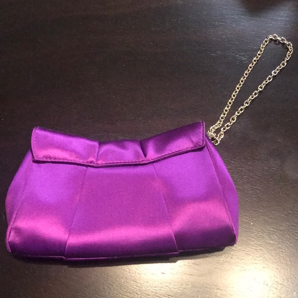 BCBG royal purple color evening/wedding clutch - Picture 2 of 3